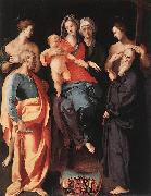 Jacopo Pontormo Madonna and Child with St Anne and Other Saints oil on canvas